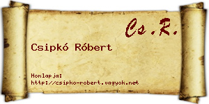 Csipkó Róbert névjegykártya