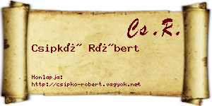 Csipkó Róbert névjegykártya