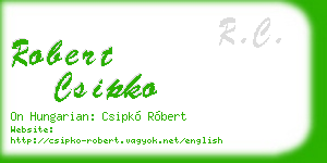 robert csipko business card