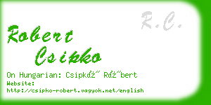 robert csipko business card